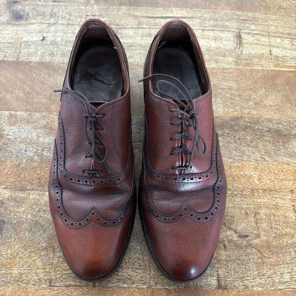 Vintage mod hipster retro wingtip slim square toe oxfords 1970s 80s main image 6